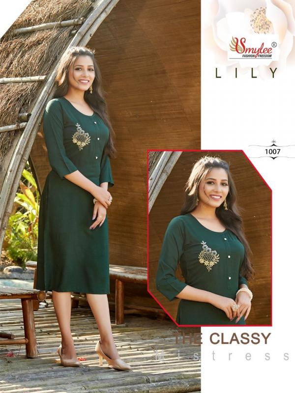 Smylee Lily Designer Rayon Festive Wear Kurti 